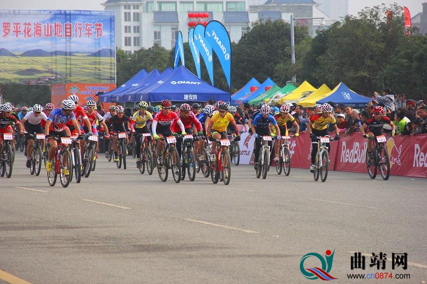 全国上千名自行车选手汇云南罗平油菜花海夺冠军